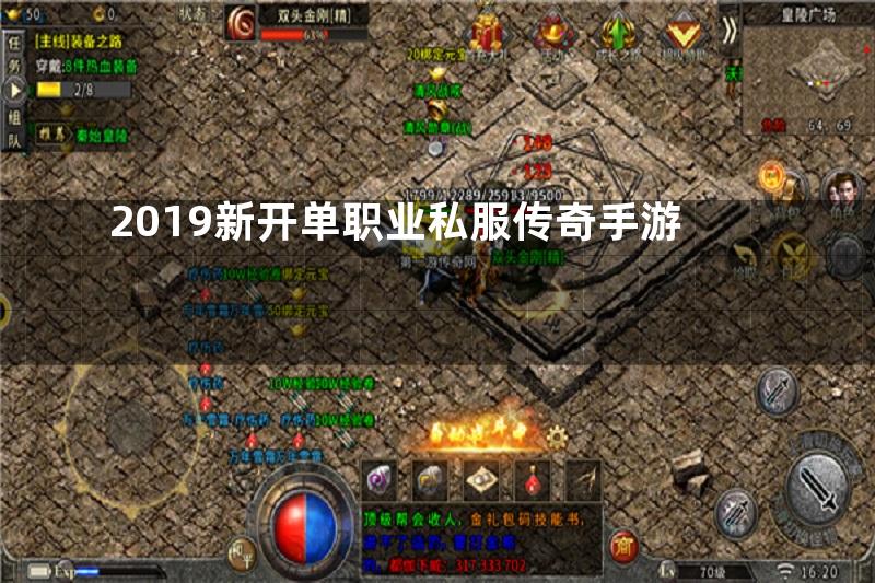 2019新开单职业私服传奇手游