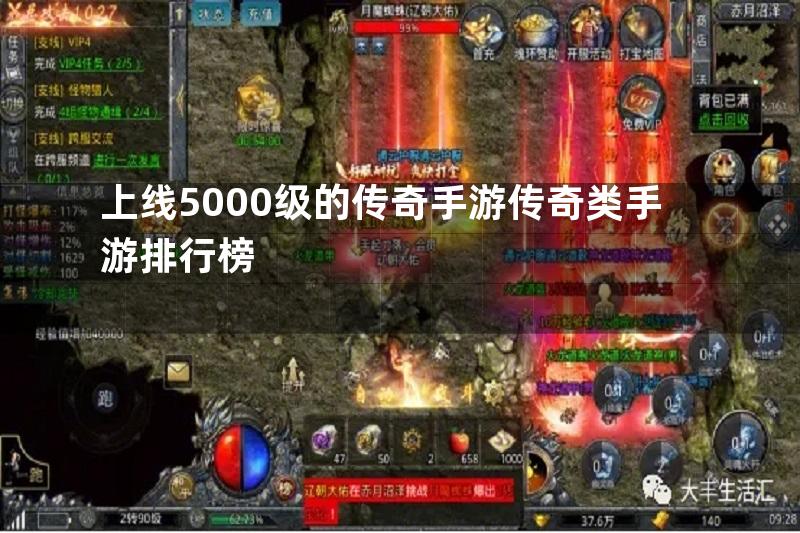 上线5000级的传奇手游传奇类手游排行榜