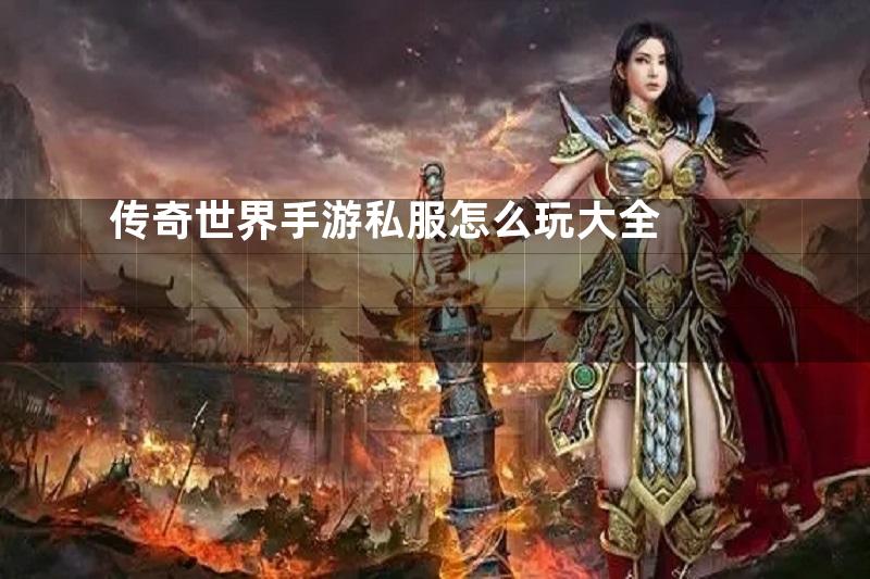 传奇世界手游私服怎么玩大全