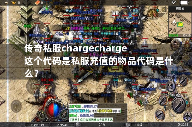 传奇私服chargecharge这个代码是私服充值的物品代码是什么？