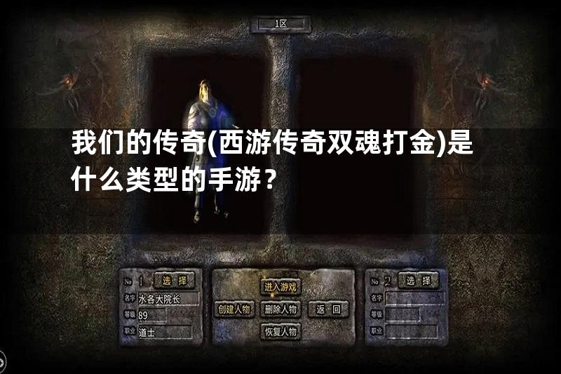 我们的传奇(西游传奇双魂打金)是什么类型的手游？